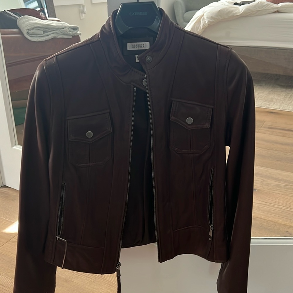Moto leather jacket